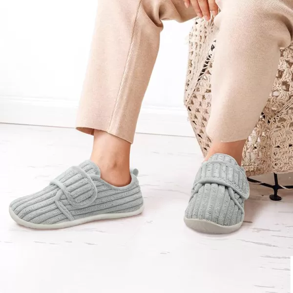 LRUN Barefoot Womens Men Slippers Soft House Slippers for Women Indoor and Outdoor Adjustable Mens Home Shoes Lightweight Bedroom SlippersGrey