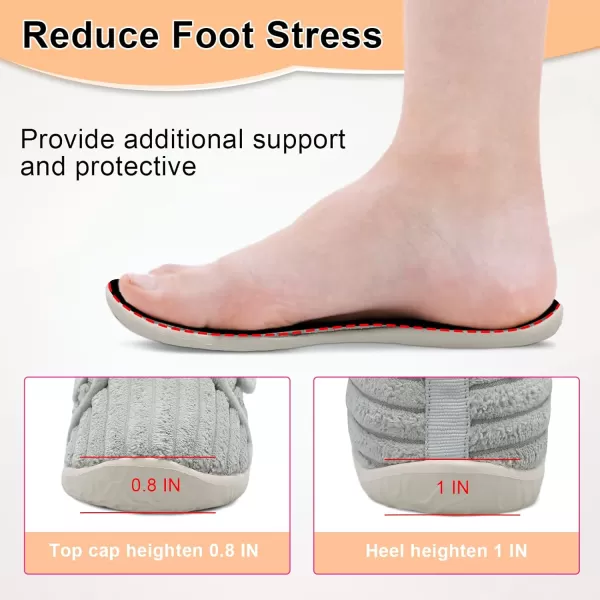LRUN Barefoot Womens Men Slippers Soft House Slippers for Women Indoor and Outdoor Adjustable Mens Home Shoes Lightweight Bedroom SlippersGrey