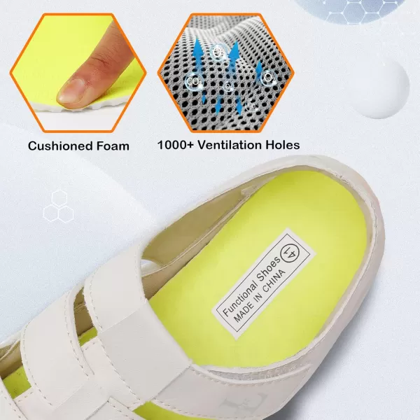 LRUN Flat Sandals Barefoot Platform Shoes Athletic Sports Sandals Walking Shoes for Women Men Indoor Outdoor SneakerBeige