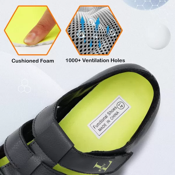 LRUN Flat Sandals Barefoot Platform Shoes Athletic Sports Sandals Walking Shoes for Women Men Indoor Outdoor SneakerDark Grey