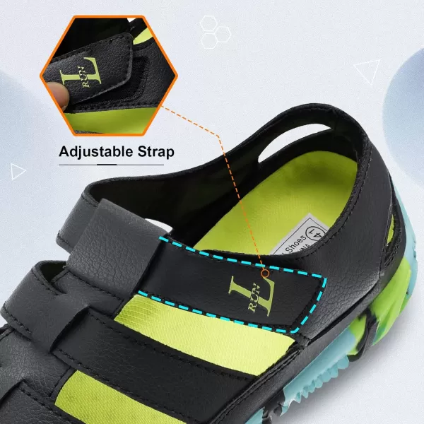 LRUN Flat Sandals Barefoot Platform Shoes Athletic Sports Sandals Walking Shoes for Women Men Indoor Outdoor SneakerDark Grey
