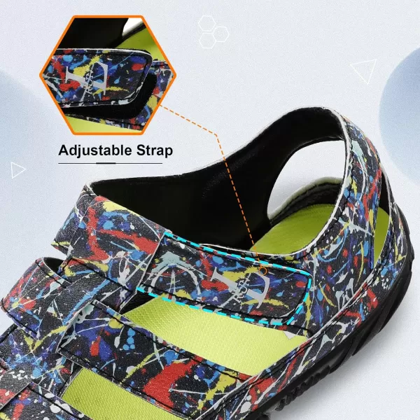 LRUN Flat Sandals Barefoot Platform Shoes Athletic Sports Sandals Walking Shoes for Women Men Indoor Outdoor SneakerDrawings