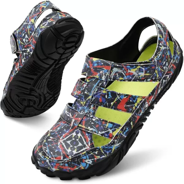 LRUN Flat Sandals Barefoot Platform Shoes Athletic Sports Sandals Walking Shoes for Women Men Indoor Outdoor SneakerDrawings