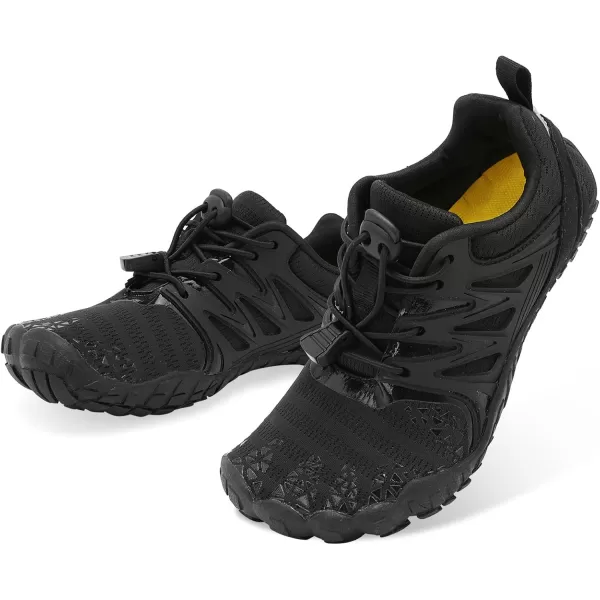 LRUN Kids Water Shoes Boys Girls Barefoot Water Hiking Shoes Indoor Outdoor Quick Dry Athletic Sneaker ShoesAll Black