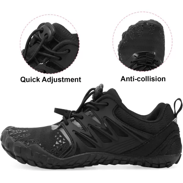 LRUN Kids Water Shoes Boys Girls Barefoot Water Hiking Shoes Indoor Outdoor Quick Dry Athletic Sneaker ShoesAll Black