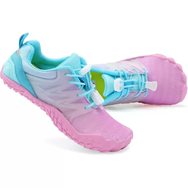 LRUN Kids Water Shoes Boys Girls Barefoot Water Hiking Shoes Indoor Outdoor Quick Dry Athletic Sneaker ShoesApurple Blue