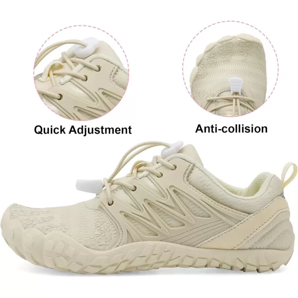 LRUN Kids Water Shoes Boys Girls Barefoot Water Hiking Shoes Indoor Outdoor Quick Dry Athletic Sneaker ShoesBeige