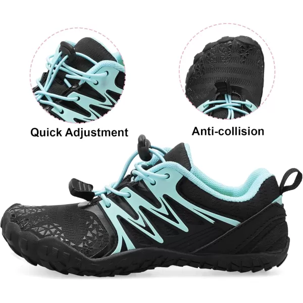 LRUN Kids Water Shoes Boys Girls Barefoot Water Hiking Shoes Indoor Outdoor Quick Dry Athletic Sneaker ShoesBlack Blue