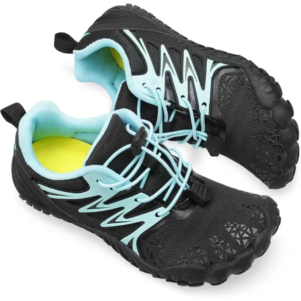 LRUN Kids Water Shoes Boys Girls Barefoot Water Hiking Shoes Indoor Outdoor Quick Dry Athletic Sneaker ShoesBlack Blue