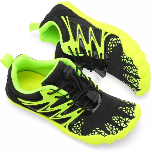 LRUN Kids Water Shoes Boys Girls Barefoot Water Hiking Shoes Indoor Outdoor Quick Dry Athletic Sneaker ShoesBlackGreen