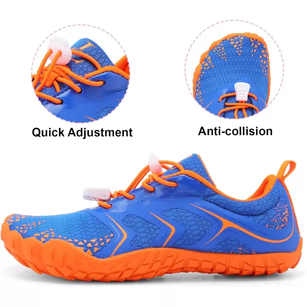 LRUN Kids Water Shoes Boys Girls Barefoot Water Hiking Shoes Indoor Outdoor Quick Dry Athletic Sneaker ShoesBnavy Orange