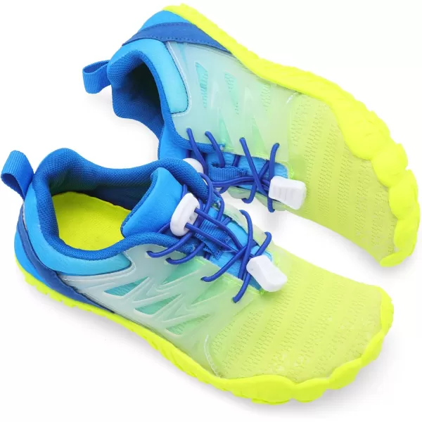 LRUN Kids Water Shoes Boys Girls Barefoot Water Hiking Shoes Indoor Outdoor Quick Dry Athletic Sneaker ShoesByellow Navy