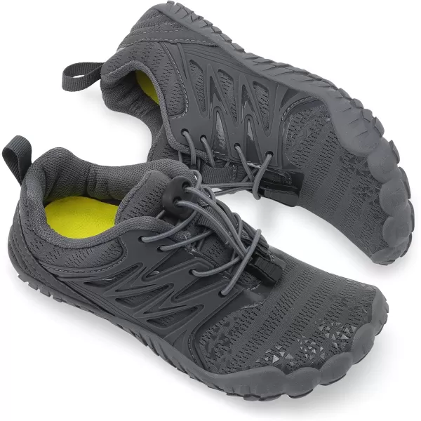 LRUN Kids Water Shoes Boys Girls Barefoot Water Hiking Shoes Indoor Outdoor Quick Dry Athletic Sneaker ShoesDark Grey