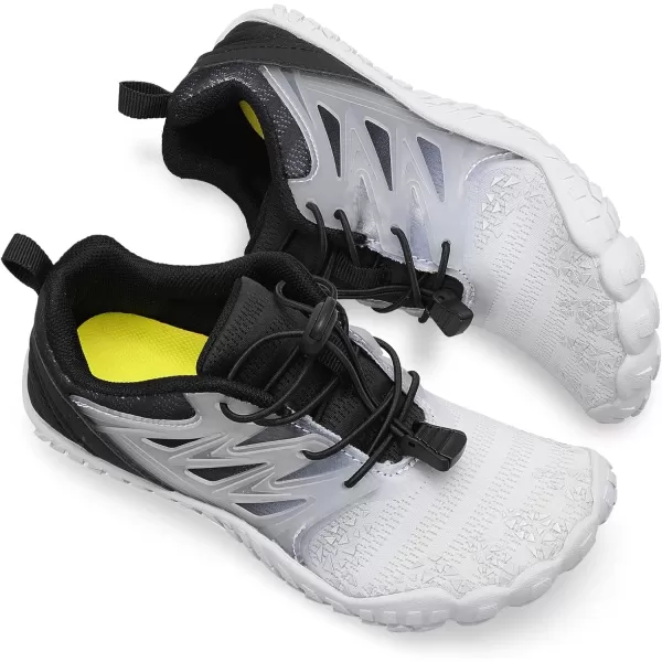LRUN Kids Water Shoes Boys Girls Barefoot Water Hiking Shoes Indoor Outdoor Quick Dry Athletic Sneaker ShoesGrey Black