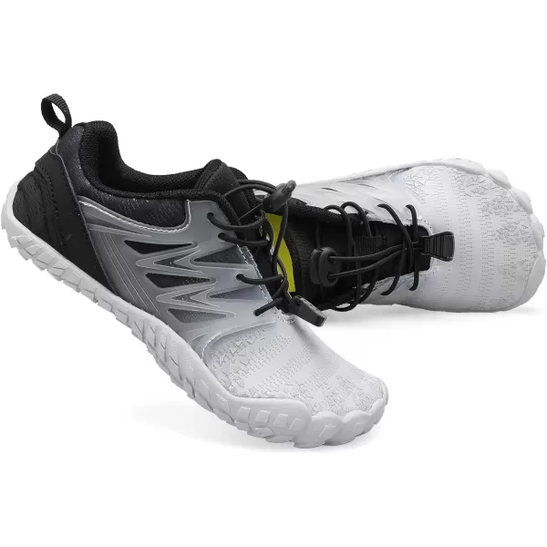 LRUN Kids Water Shoes Boys Girls Barefoot Water Hiking Shoes Indoor Outdoor Quick Dry Athletic Sneaker ShoesGrey Black