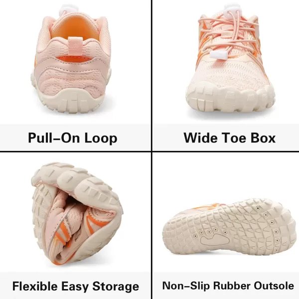 LRUN Kids Water Shoes Boys Girls Barefoot Water Hiking Shoes Indoor Outdoor Quick Dry Athletic Sneaker ShoesLotus Pink