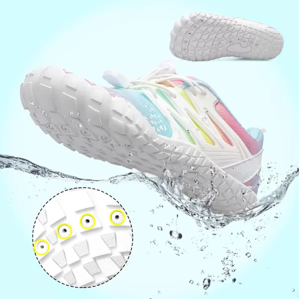 LRUN Kids Water Shoes Boys Girls Barefoot Water Hiking Shoes Indoor Outdoor Quick Dry Athletic Sneaker ShoesMulticolor