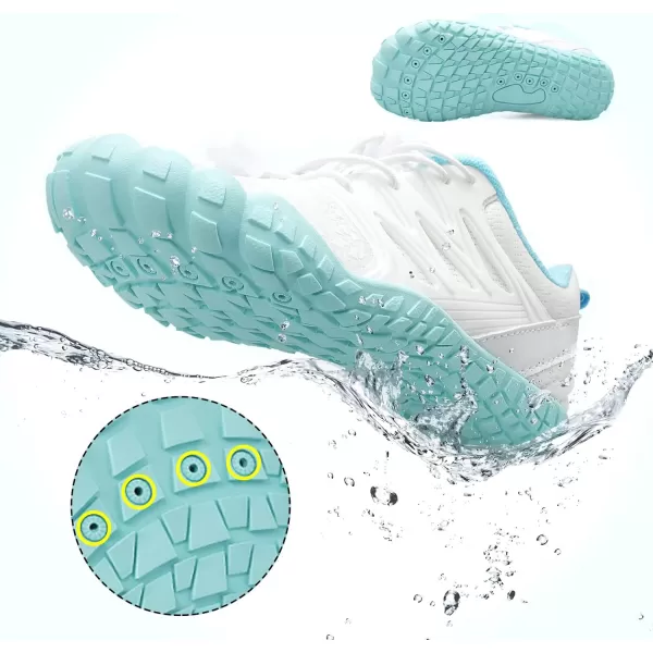 LRUN Kids Water Shoes Boys Girls Barefoot Water Hiking Shoes Indoor Outdoor Quick Dry Athletic Sneaker ShoesWhite