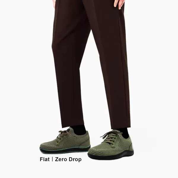 LRUN Mens Walking Shoes Wide Toe Barefoot Shoes Minimalist Mens Casual Dress Shoes Breathable Zero Drop Fashion SneakersGreen