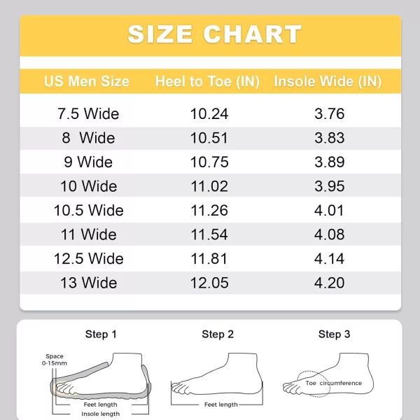 LRUN Mens Walking Sneakers Men Wide Width Shoes  Wide Casual Walking Shoes for Big and Tall Men Zero Drop Grey 105 W US
