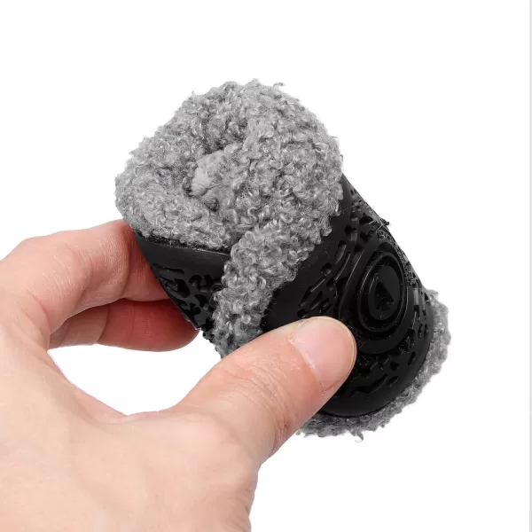 LRUN Toddler Boys Girls House Slippers Indoor Home Shoes Warm Slipper Socks for Kids Baby Soft Winter Warm Walking ShoesBgrey