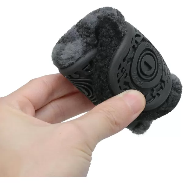 LRUN Toddler Boys Girls House Slippers Indoor Home Shoes Warm Slipper Socks for Kids Baby Soft Winter Warm Walking ShoesBlack Grey Stripe
