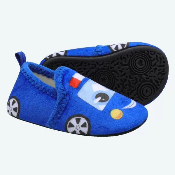 LRUN Toddler Boys Girls House Slippers Indoor Home Shoes Warm Slipper Socks for Kids Baby Soft Winter Warm Walking ShoesBlue Face