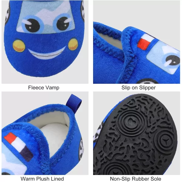 LRUN Toddler Boys Girls House Slippers Indoor Home Shoes Warm Slipper Socks for Kids Baby Soft Winter Warm Walking ShoesBlue Face