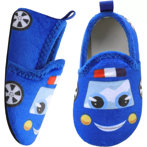 LRUN Toddler Boys Girls House Slippers Indoor Home Shoes Warm Slipper Socks for Kids Baby Soft Winter Warm Walking ShoesBlue Face