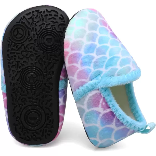 LRUN Toddler Boys Girls House Slippers Indoor Home Shoes Warm Slipper Socks for Kids Baby Soft Winter Warm Walking ShoesFcolorful
