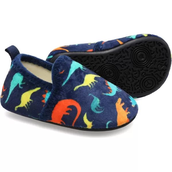 LRUN Toddler Boys Girls House Slippers Indoor Home Shoes Warm Slipper Socks for Kids Baby Soft Winter Warm Walking ShoesFnavy