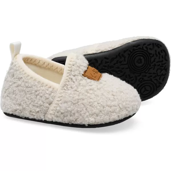 LRUN Toddler Boys Girls House Slippers Indoor Home Shoes Warm Slipper Socks for Kids Baby Soft Winter Warm Walking ShoesLbeige
