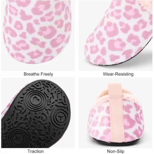 LRUN Toddler Boys Girls House Slippers Indoor Home Shoes Warm Slipper Socks for Kids Baby Soft Winter Warm Walking ShoesLips