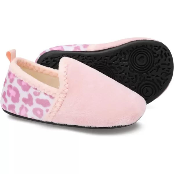 LRUN Toddler Boys Girls House Slippers Indoor Home Shoes Warm Slipper Socks for Kids Baby Soft Winter Warm Walking ShoesPink Lips