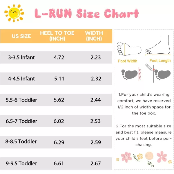 LRUN Toddler Mary Jane Shoes Girls Casual Barefoot Sandals Breathable Princess Dress Flats NonSlip Rubber Sole Infant First Walker Shoes for Outdoor IndoorPink Purple