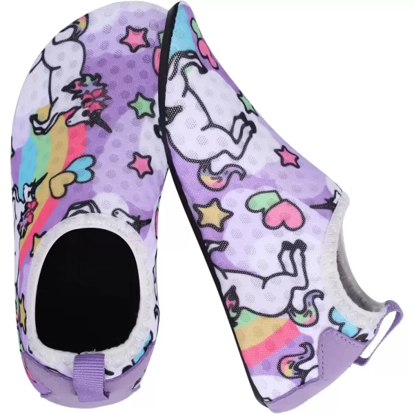 LRUN Toddler Water Shoes Barefoot Aqua Socks Kids Swim Shoes for Beach Pool Surfing YogaAhorse