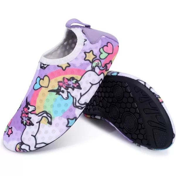 LRUN Toddler Water Shoes Barefoot Aqua Socks Kids Swim Shoes for Beach Pool Surfing YogaAhorse