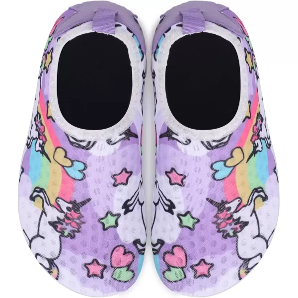 LRUN Toddler Water Shoes Barefoot Aqua Socks Kids Swim Shoes for Beach Pool Surfing YogaAhorse