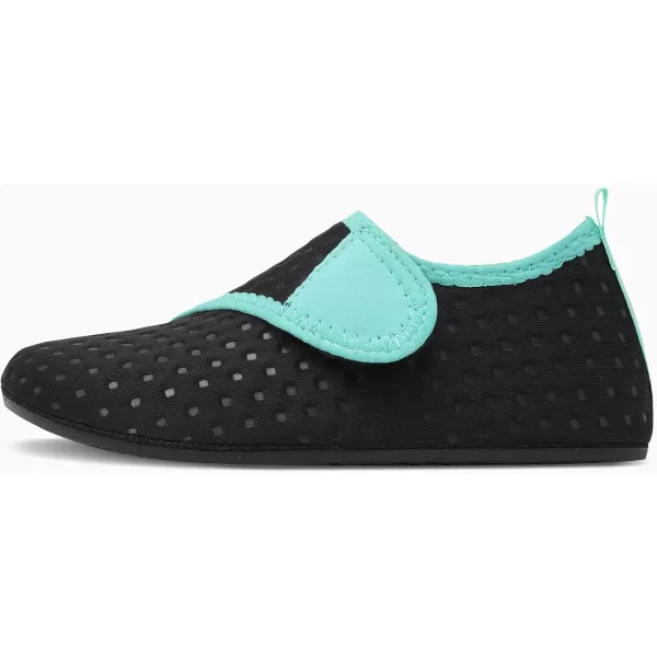 LRUN Toddler Water Shoes Barefoot Aqua Socks Kids Swim Shoes for Beach Pool Surfing YogaBlack Blue Strap