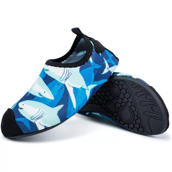 LRUN Toddler Water Shoes Barefoot Aqua Socks Kids Swim Shoes for Beach Pool Surfing YogaBlue