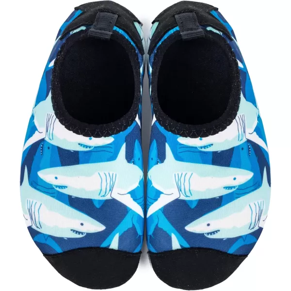 LRUN Toddler Water Shoes Barefoot Aqua Socks Kids Swim Shoes for Beach Pool Surfing YogaBlue