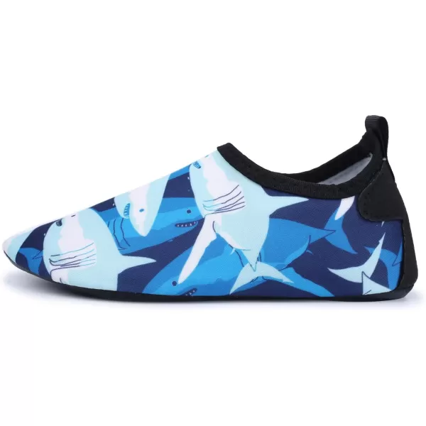 LRUN Toddler Water Shoes Barefoot Aqua Socks Kids Swim Shoes for Beach Pool Surfing YogaBlue