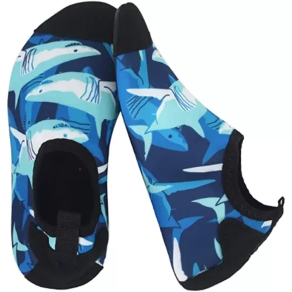 LRUN Toddler Water Shoes Barefoot Aqua Socks Kids Swim Shoes for Beach Pool Surfing YogaBlue