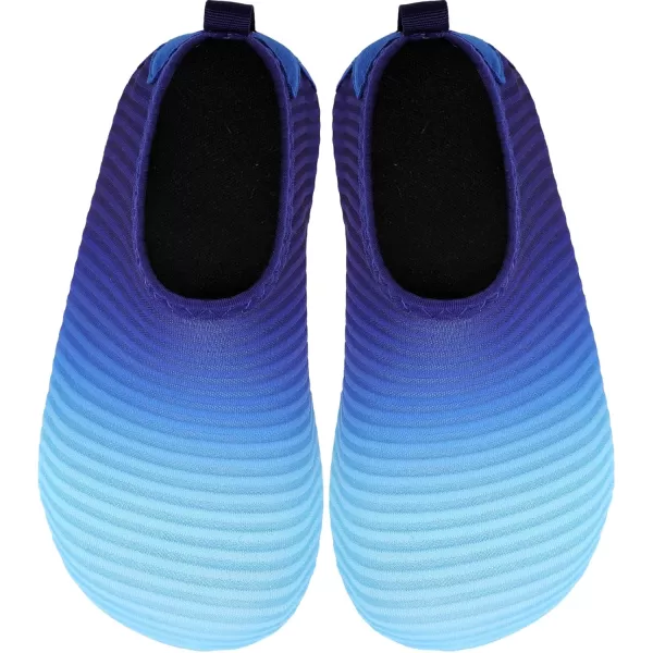 LRUN Toddler Water Shoes Barefoot Aqua Socks Kids Swim Shoes for Beach Pool Surfing YogaBlue Navy