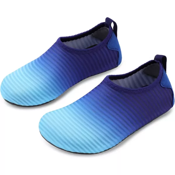 LRUN Toddler Water Shoes Barefoot Aqua Socks Kids Swim Shoes for Beach Pool Surfing YogaBlue Navy