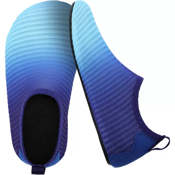 LRUN Toddler Water Shoes Barefoot Aqua Socks Kids Swim Shoes for Beach Pool Surfing YogaBlue Navy