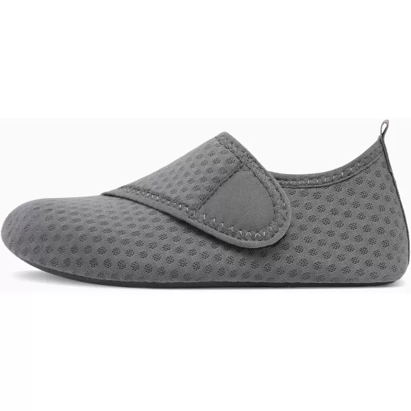 LRUN Toddler Water Shoes Barefoot Aqua Socks Kids Swim Shoes for Beach Pool Surfing YogaDark Grey