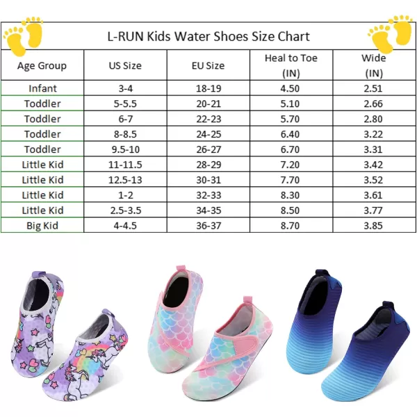 LRUN Toddler Water Shoes Barefoot Aqua Socks Kids Swim Shoes for Beach Pool Surfing YogaDark Grey