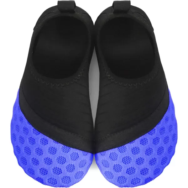 LRUN Toddler Water Shoes Barefoot Aqua Socks Kids Swim Shoes for Beach Pool Surfing YogaDotblue