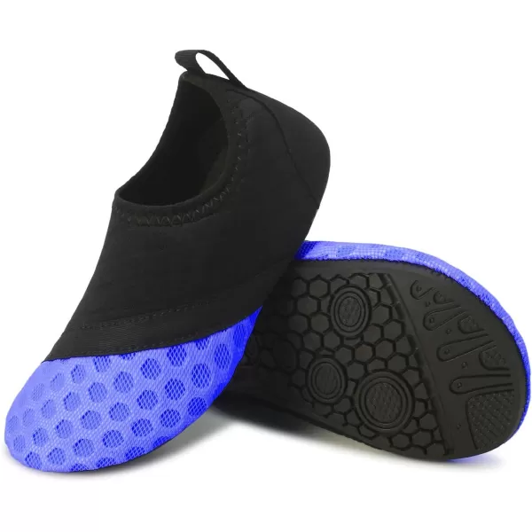 LRUN Toddler Water Shoes Barefoot Aqua Socks Kids Swim Shoes for Beach Pool Surfing YogaDotblue